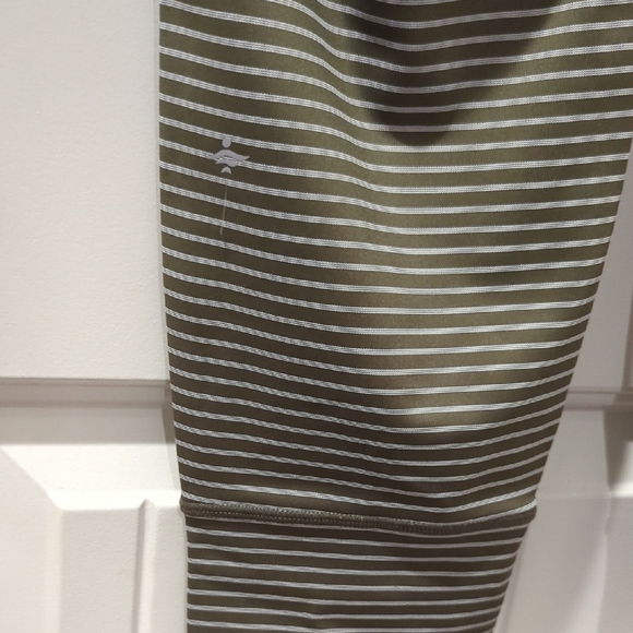 NWT HALARA Striped Olive Green 7/8 Leggings - Picture 6 of 9
